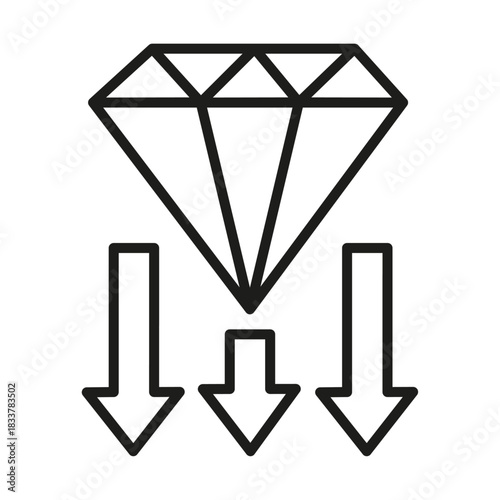 Jewelry investment outline style. Optimization and customization vector icon in flat filled and outline stroke line art. growth stocks icon, growth stocks line art - simple line art of growth stocks.
