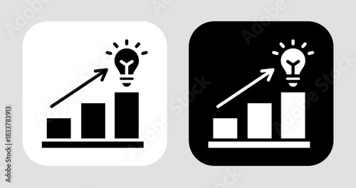 Market Light Icon In Black and White Glyph Style