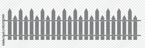 Fence  icon. Isolated on white and black background. Vector illustration. EPS 10 .