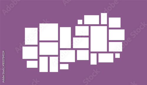 Pictures or photos frame collage layout abstract photo frames and digital photo wall template
