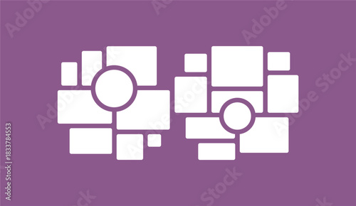 Pictures or photos frame collage layout abstract photo frames and digital photo wall template
