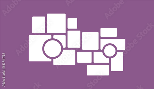 Pictures or photos frame collage layout abstract photo frames and digital photo wall template
