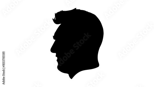 the shadow of an unknown football player, black isolated silhouette