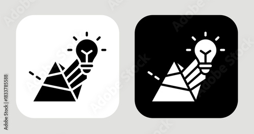 Idea Spectrum Icon In Black and White Glyph Style