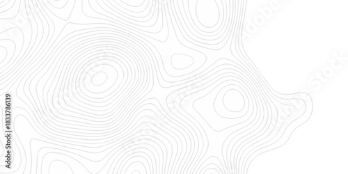 Abstract minimal spiral pattern vector topo map creative discovery. White wave grid stripe line map topography. vector geographic contour mounted map background.	