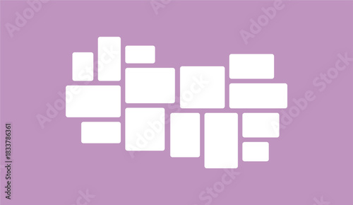 Pictures or photos frame collage layout abstract photo frames and digital photo wall template
