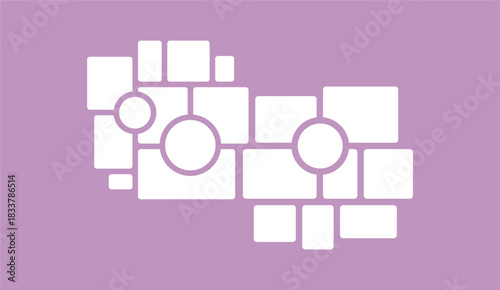 Pictures or photos frame collage layout abstract photo frames and digital photo wall template
