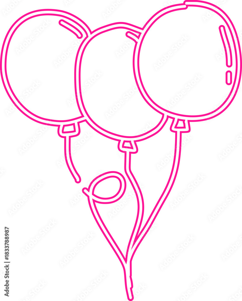 Obraz premium Neon Gradient Balloons