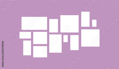 Pictures or photos frame collage layout abstract photo frames and digital photo wall template
