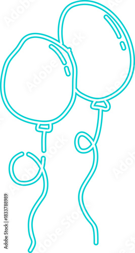 Neon Gradient Balloons