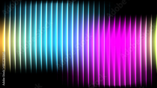 Vibrant Neon Light Bars Spectrum background