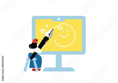 イラストレーターの女性