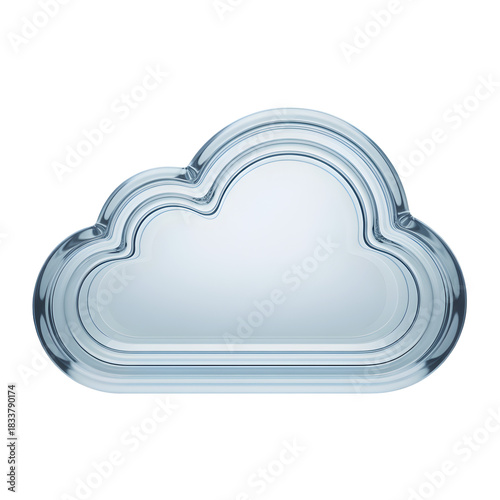 Sleek cloud computing concept with modern design for innovative technology use