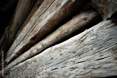 Wooden walls and doors in Olgunlar Plateau. Wooden doors from historical buildings. Wooden doors from old stone buildings. Wooden textures from the plateau phase. Artvin, Türkiye.
