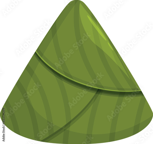 Traditional chinese rice dish zongzi wrapped in bamboo leaves, prepared for dragon boat festival celebrations