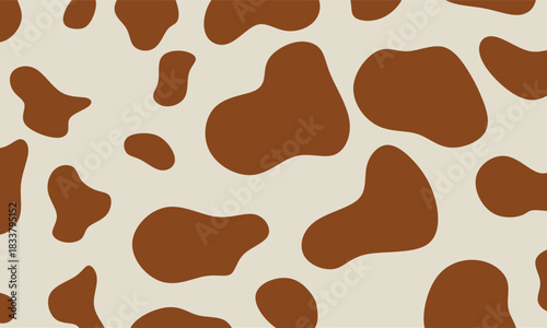 Cow Print Seamless Pattern. Cow Skin Pattern Background. Abstract Cow Skin Texture Design. Abstract animal skin texture ideal for packaging, textile design, wallpaper, branding, digital backgrounds