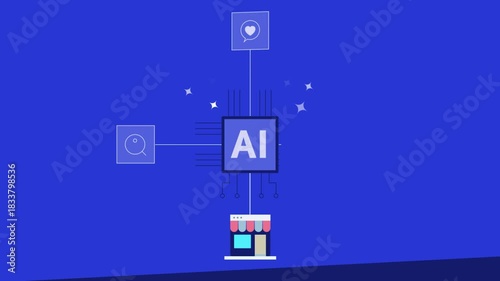 New retail business adopt advance AI and marketing automation system for digital expansion and online visibility, connecting technology with physical store.