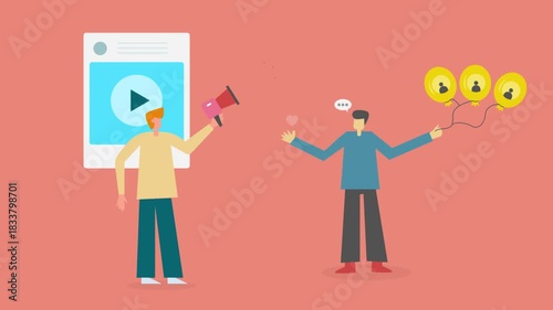 Content strategist post video across social platform, audience interacts and share video reel with network, video reel gone viral. 