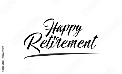 happy retirement card on white background