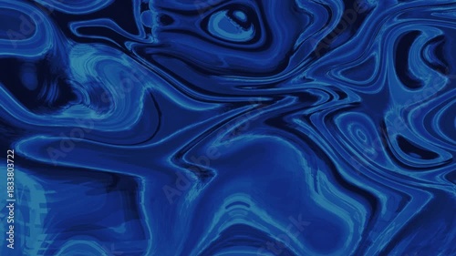 Abstract, dark blue smooth video background with flowing light waves and glowing lines. Dynamic and energetic, perfect for video editing and intro