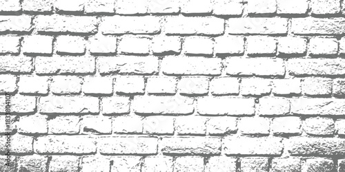 Grungy white brick wall texture pattern with abstract distressed look