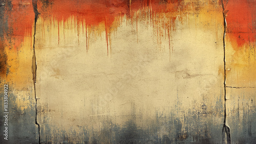 yellow and orange grunge texture on isolated background. vector