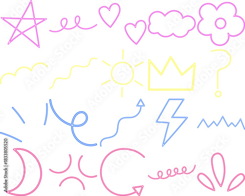 Handdraw Neon Decoration