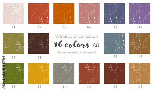 クレヨンパターン16色セット（part2）（スウォッチ登録あり）