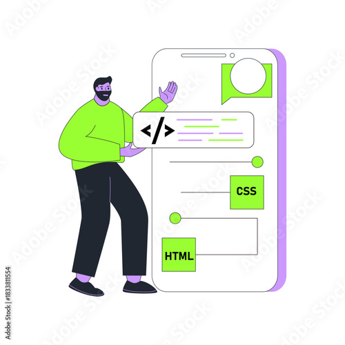 Chatbot app development abstract concept