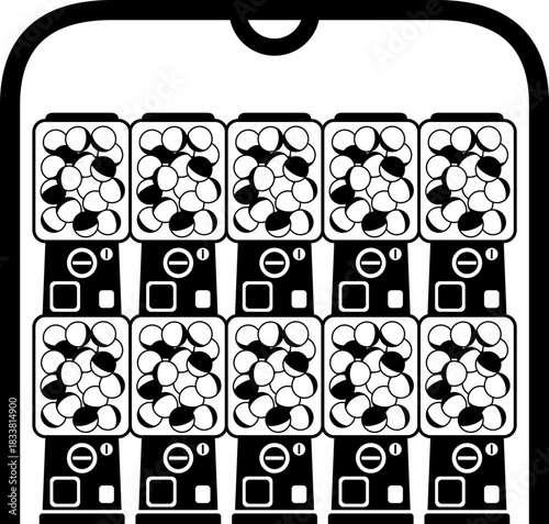 カプセルトイコーナーを案内する標識