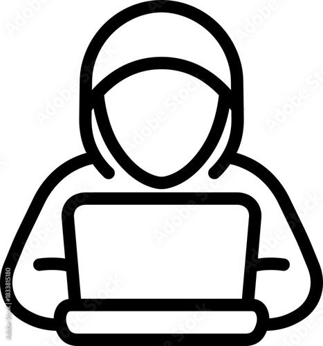 Hacker Line Icon