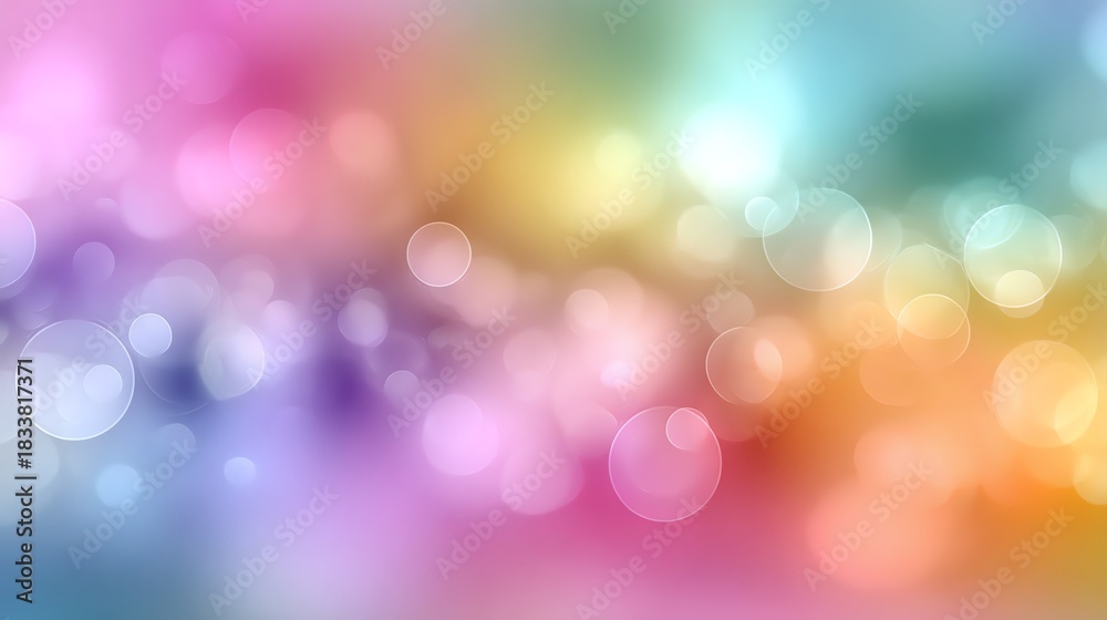 Obraz premium A vibrant abstract background featuring a blend of colorful bokeh lights. Perfect for creative projects, web design, or as a backdrop for various concepts and themes.