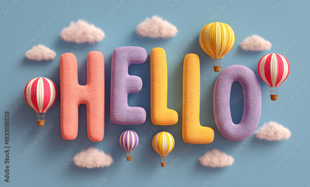 Fototapeta premium World Hello Day background or banner design template is observed every year in November. Holiday concept. Template for card, poster, placard, template.