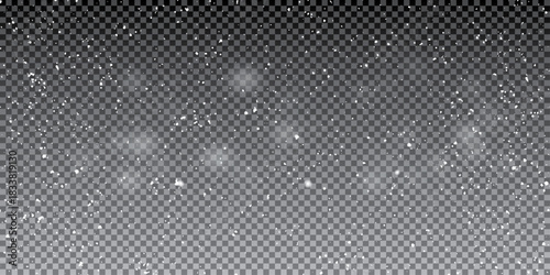 Random falling snowflakes wallpaper. Snowfall dust freeze granules. Snowfall image.