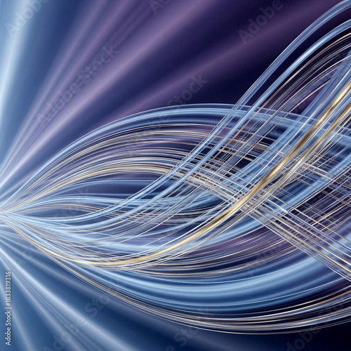 Stunning abstract light trails dancing with energy and motion, modern backdrop