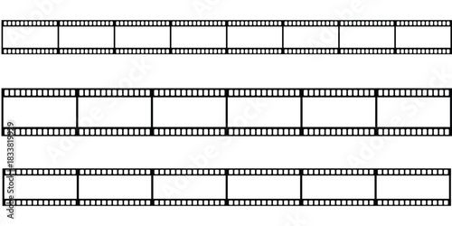 Blank Film Strip Frame Template for Photos and Videos