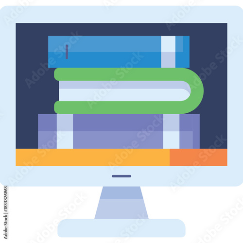 Digital Library Illustration