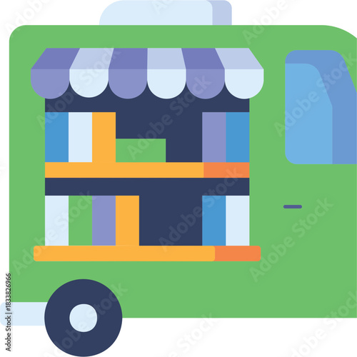 Mobile Library Illustration
