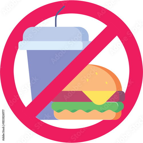 No Eating Illustration
