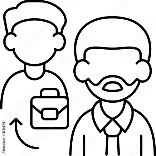 Line Art Job Referral Icon