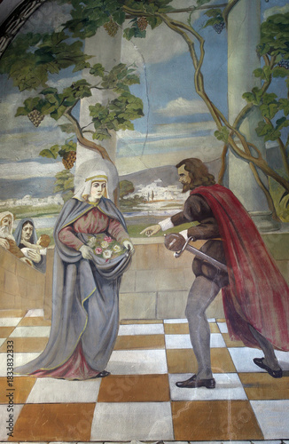 Fényképezés Saint Elizabeth, altarpiece in the parish church of the Holy Trinity in Karlovac