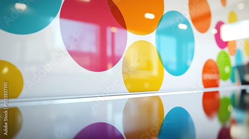 A whiteboard with a glossy finish