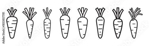 Radish food outline icon natural vitamin black design.