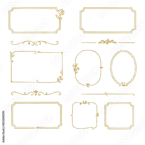 高級感ある枠や装飾のセット