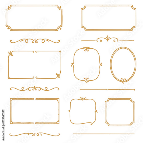 高級感ある枠や装飾のセット