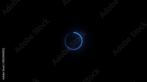 neon ring loop motion abstract glowing circle background stage event visuals 4k vj loop.