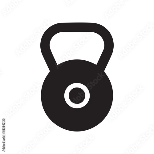 Dumbbell gym outline icon training strong healthy design.