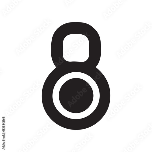 Dumbbell gym outline icon training strong healthy design.