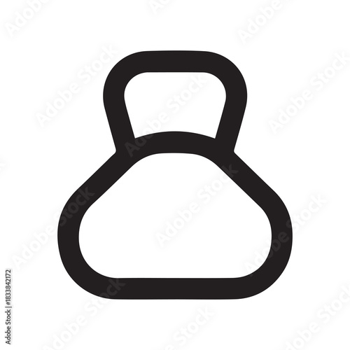 Dumbbell gym outline icon training strong healthy design.