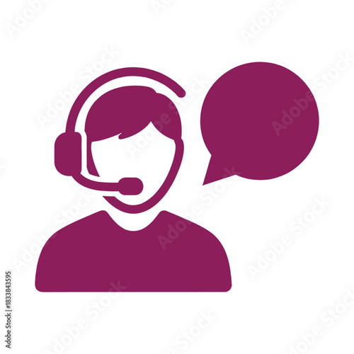 call center operator vector